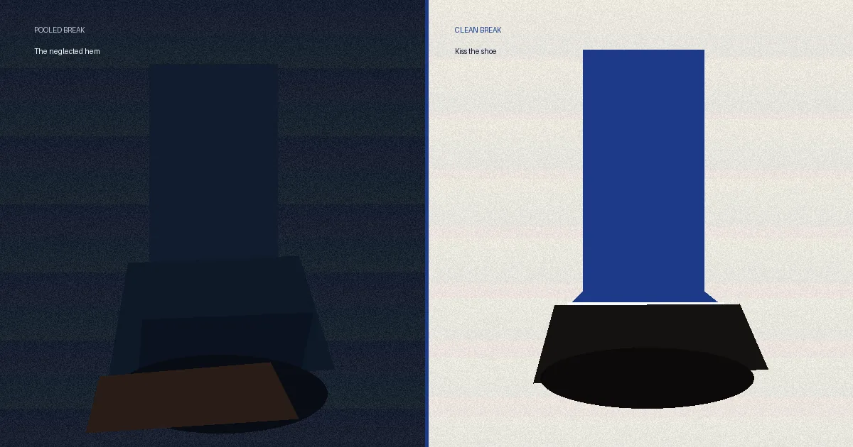 Blue jeans meeting black sneakers at the ankle on pavement, the hem-to-shoe line this report measures